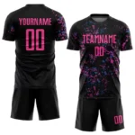 Custom football team kit with team branding